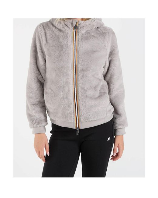 K-Way White Reversible Logo Coat