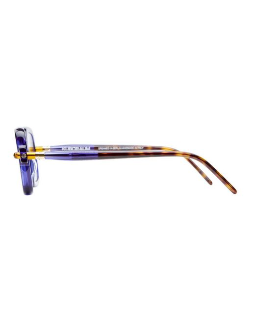 Kuboraum Blue Rectangle-Frame Glasses for men