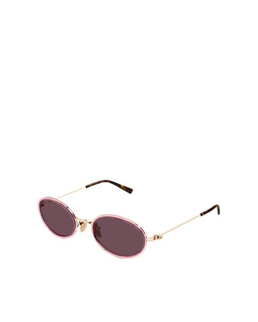 Gucci Brown Eyewear Round Frame Sunglasses