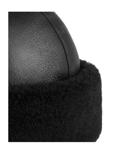Totême  Black Curled Hat