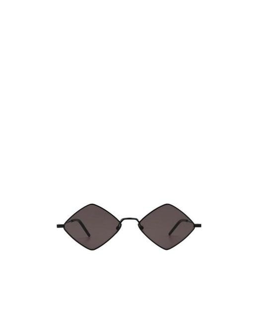Saint Laurent White Eyewear Lisa Geometric Frame Glasses for men
