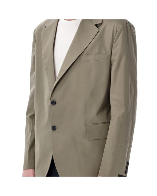 Prada Green Tailored Poplin Blazer for men