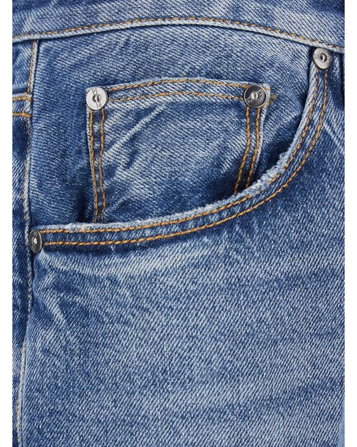 Pt Pantaloni Blue Pt Torino Logo Patch Slim Jeans for men