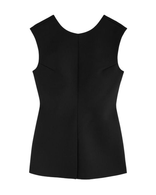 Rohe Black Open-Back Woven Top