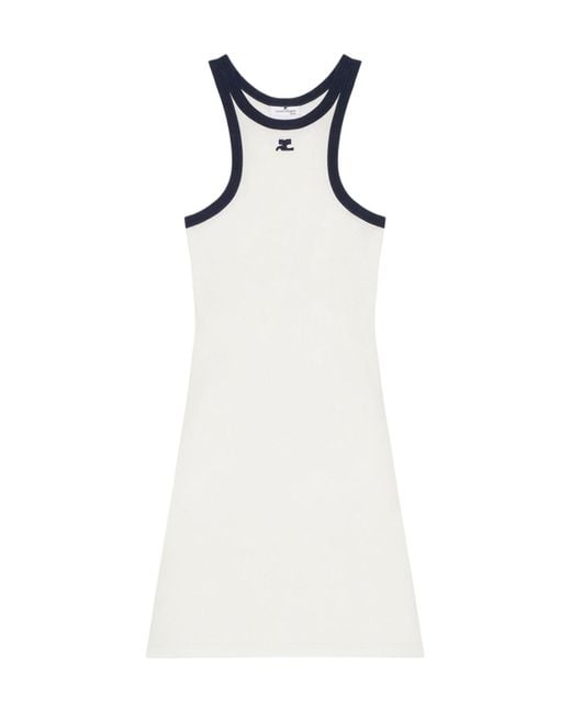 Courreges White Short Dresses