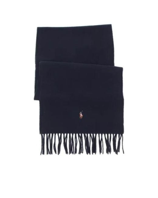 Polo Ralph Lauren Blue Fringed Scarf