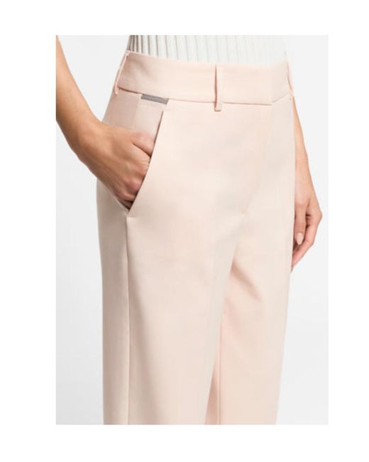Peserico Pink Cuffed-Hem Trousers