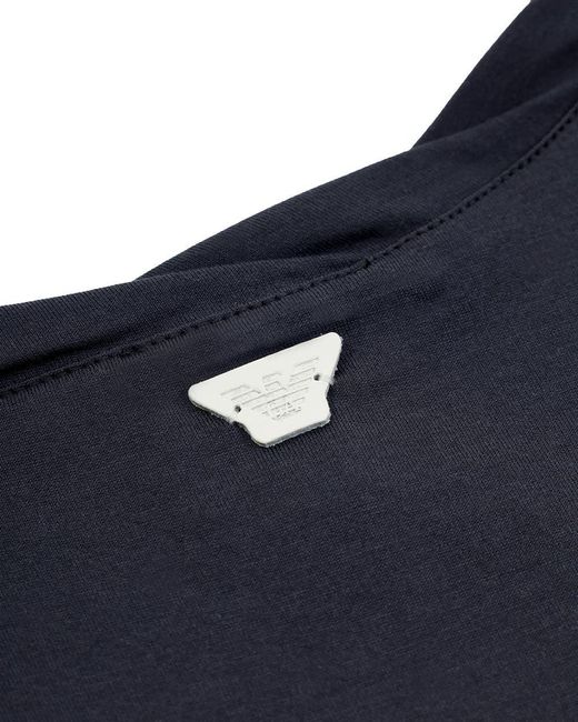 Armani Jeans Blue Round-Necked Logo T-Shirt