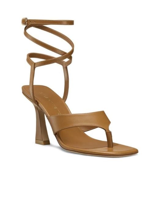 Stuart Weitzman Metallic Vinnie Wrap Thong 85