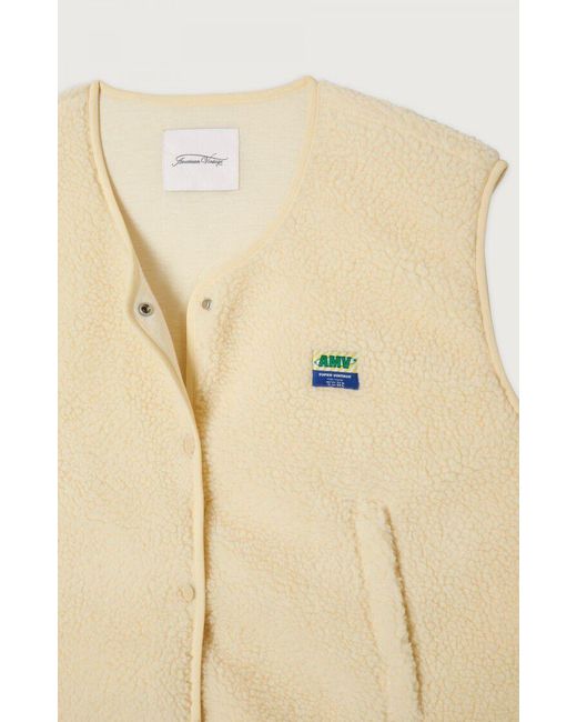 American Vintage Natural Hoktown Fleece Vest