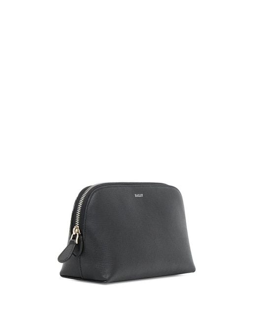 Bally Gray Wrap Zipper Wallet