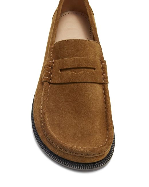 Loewe Brown Campo Round Asymmetrical Toe Loafers for men