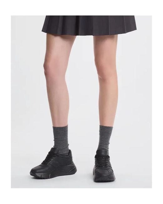 Hogan Black H669 Lace-Up Sneakers
