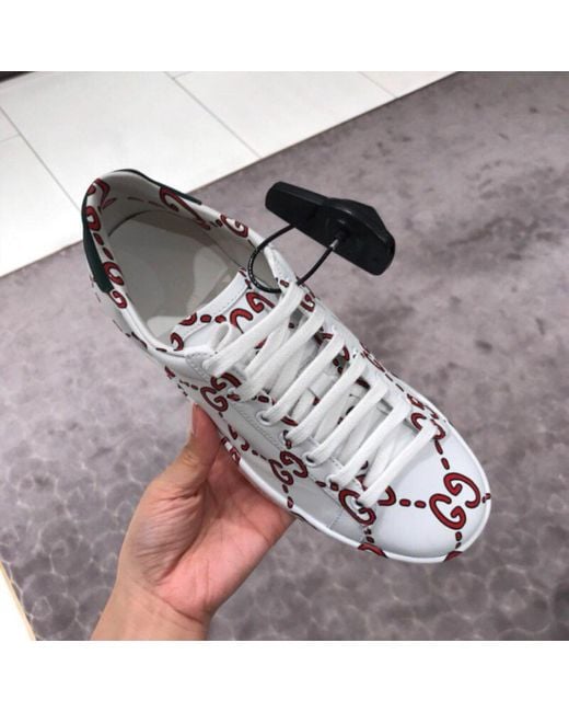 Gucci White Gg Supreme Sneakers for men