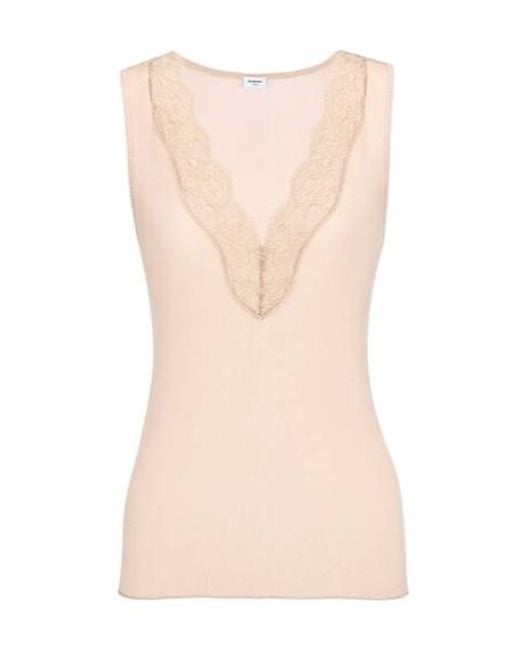 Saint Laurent Pink Laced Tank Top