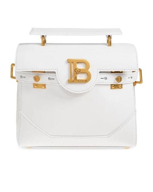Balmain White B Buzz 23 Handbag