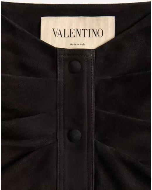 Valentino Black Button Detailed Gathered Skirt