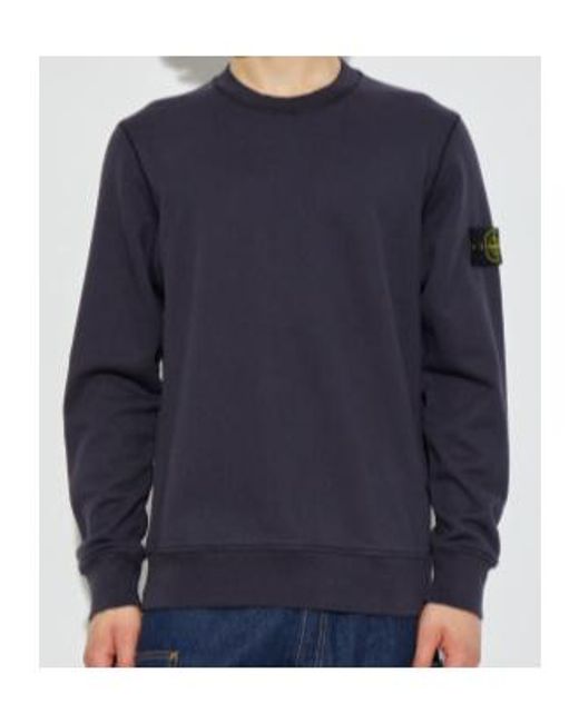 Stone Island Blue Logo Patch Sweatshirt for men
