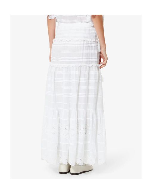 Isabel Marant White Isabel Marant Étoile Paoline Floral Lace Maxi Skirt