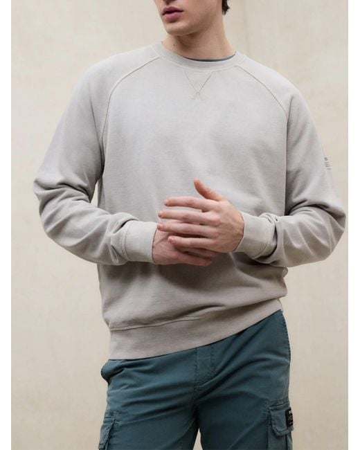 Ecoalf Gray Crew Neck Raglan Sleeve Sweatshirt for men