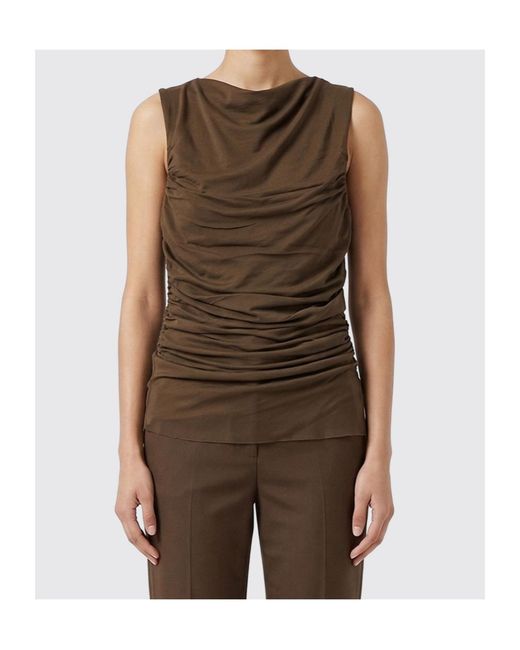 Soeur Brown Irina Draped Top