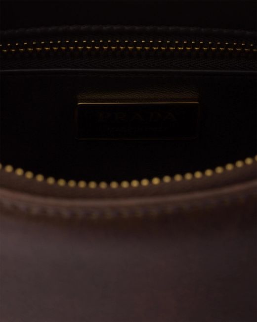 Prada Brown Aimée Medium Leather Shoulder Bag