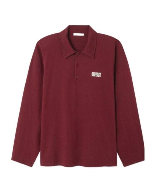 American Vintage Red T-Shirt Gixy for men
