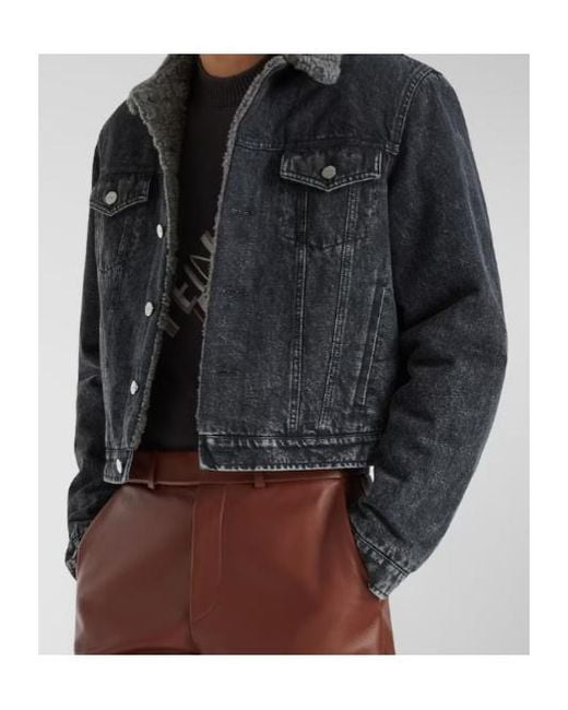 Fendi Gray Button-Up Denim Jacket for men