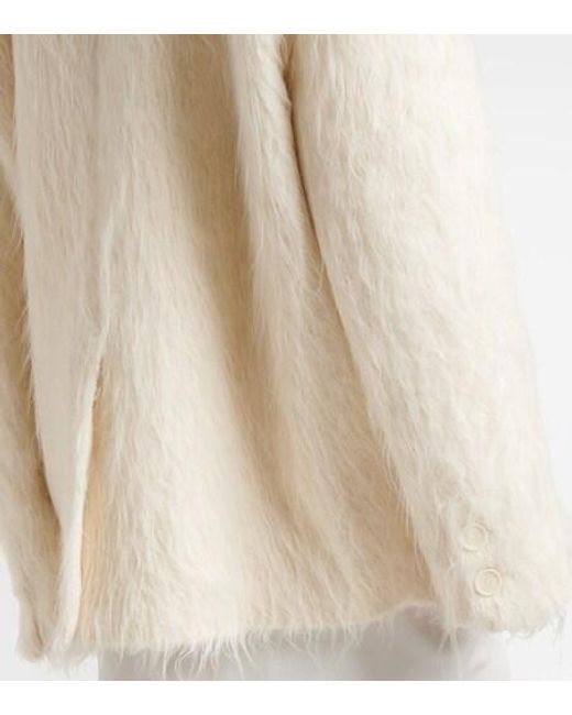 Magda Butrym White Alpaca-Blend Jacket