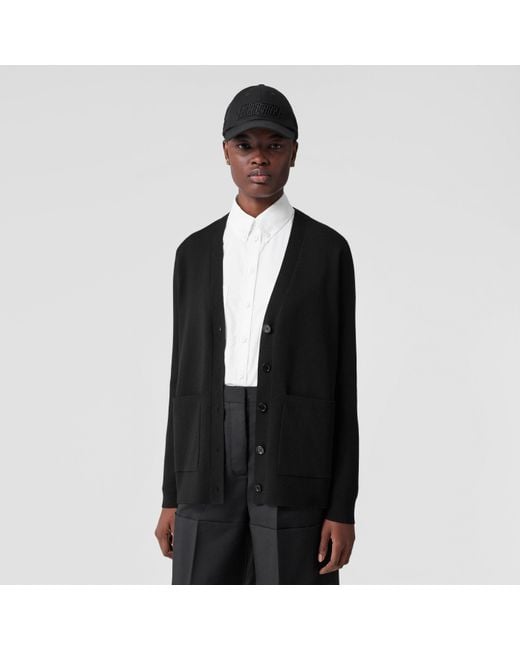 Burberry Black V-Neck Button-Fastening Cardigan