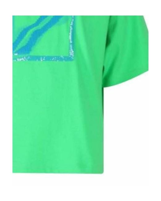 we11done Green Sequin-Embellished Oversized T-Shirt for men