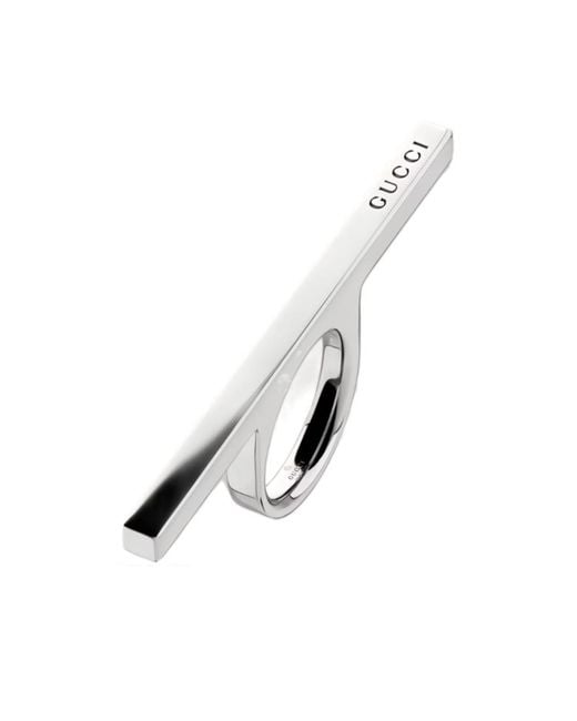 Gucci Metallic Horizontal Bar Ring