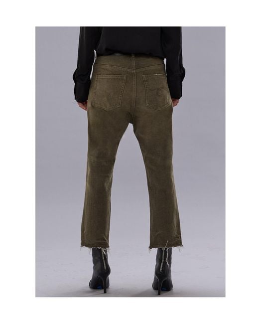 R13 Green Belt-Loop Jeans