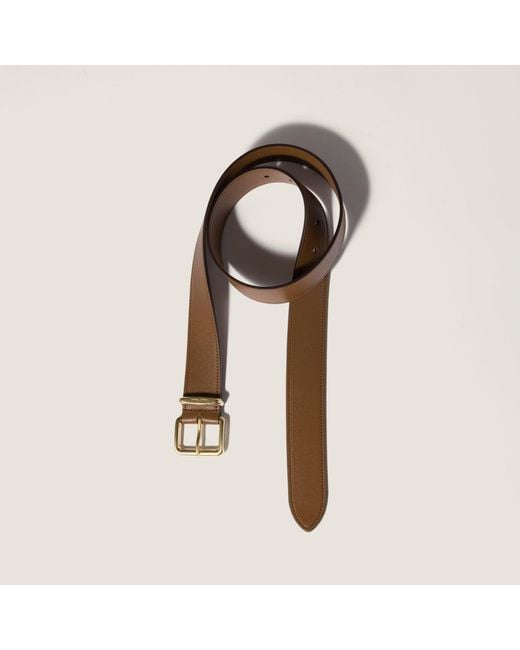 Miu Miu Brown Nappa Leather Belt