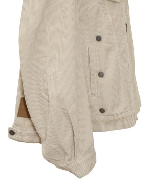 Haikure Natural Corduroy Button-Fastening Jacket