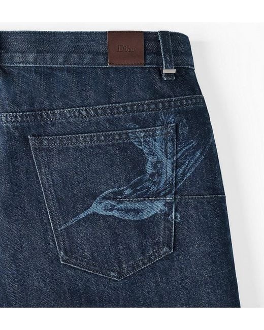 Dior Blue Colibri Shorts for men