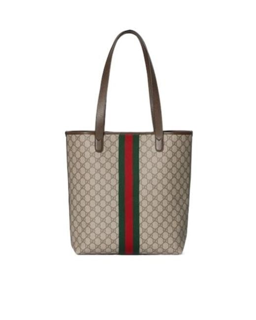 Gucci White Ophidia Medium Tote Bag for men