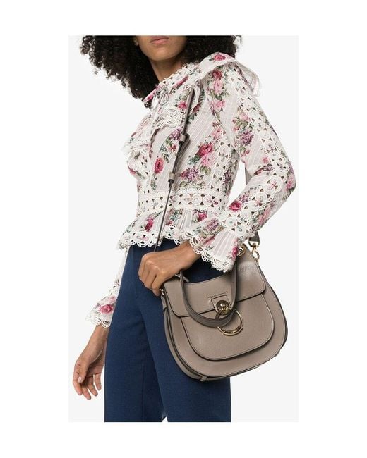 Chloé Gray Large Tess Hobo Handbag