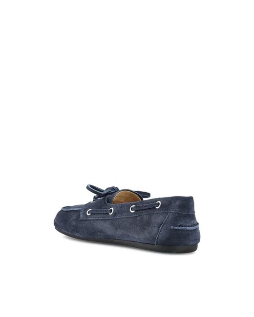 Miu Miu Blue Round-Toe Loafers