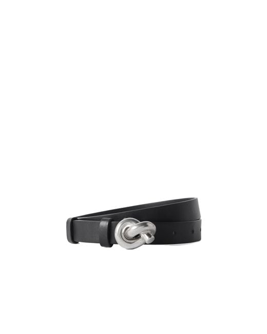 Bottega Veneta White Buckle Belt