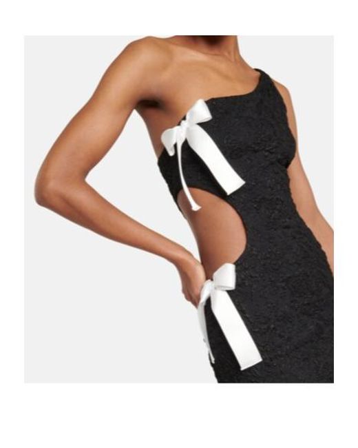 Giambattista Valli Black Cutout Bow Minidress