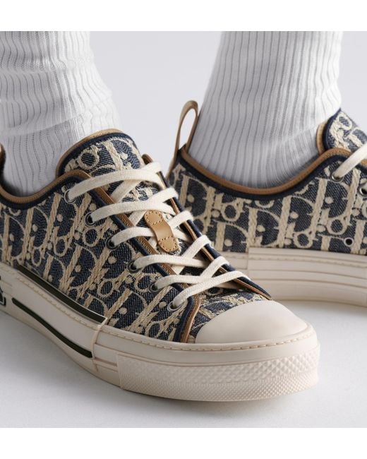 Dior White Homme B23 Lace-Up Sneakers for men