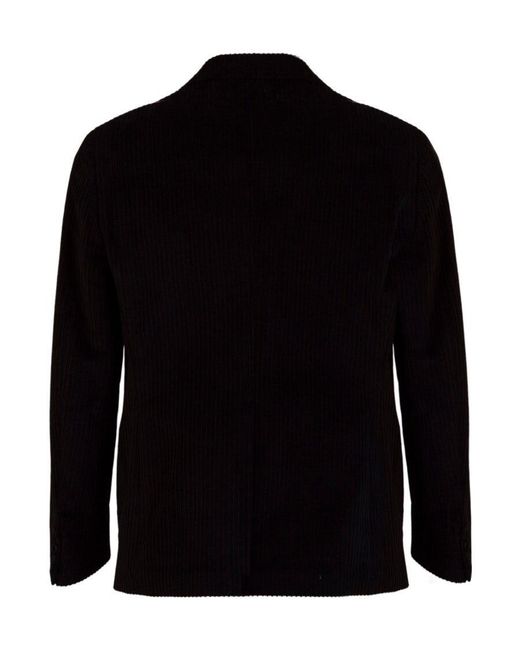 Tonello Black Peaked Lapel Velvet Jacket for men
