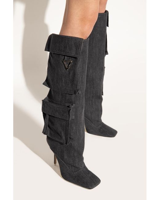 The Attico Black The Sienna Heeled Knee-High Boots