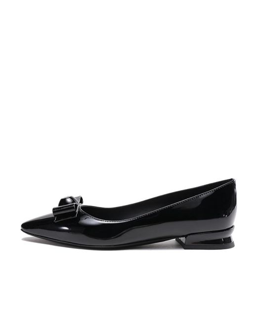Ferragamo Black Logo Flats