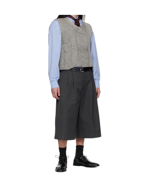 Our Legacy Gray Link V-Neck Knitted Vest for men