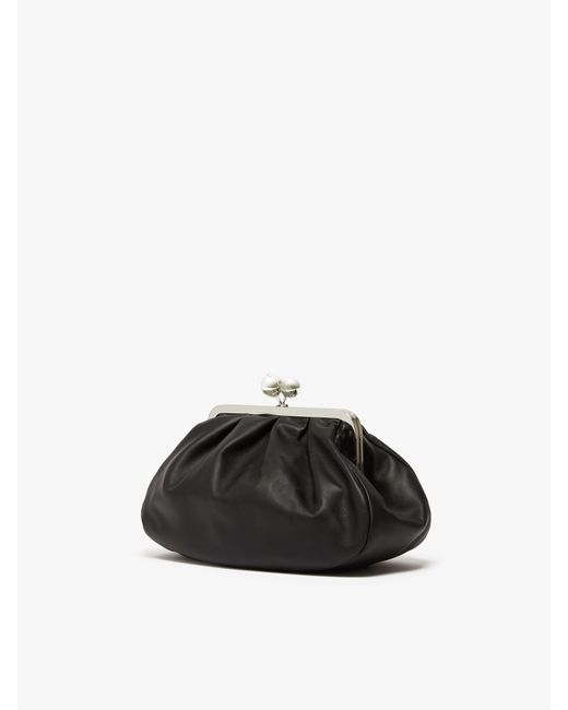 Weekend by Maxmara Black Medium Sheepskin Pasticcino Bag