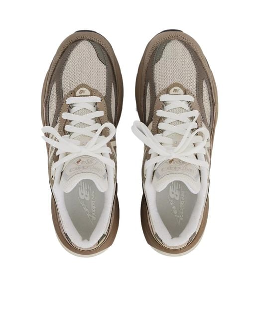 New Balance Brown 990V6 Lace-Up Sneakers for men