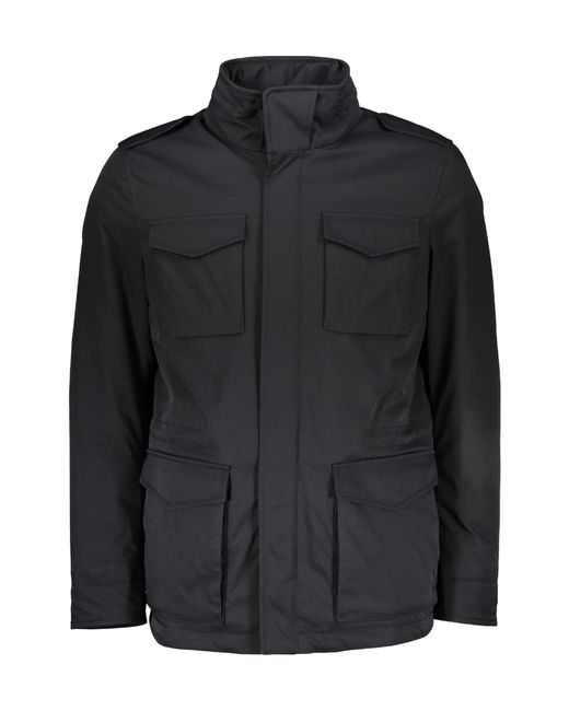 Herno Black High Neck Long-Sleeved Padded Jacket for men