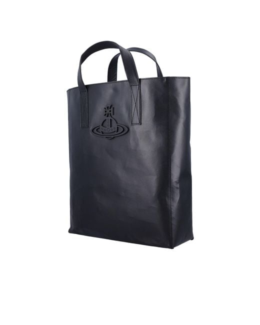Vivienne Westwood Blue Sarah Medium Tote Bag